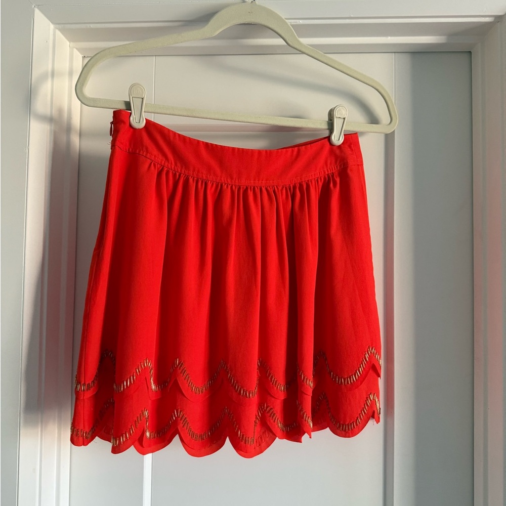 Ted Baker Mini Skirt with Beaded Scalloped Hem